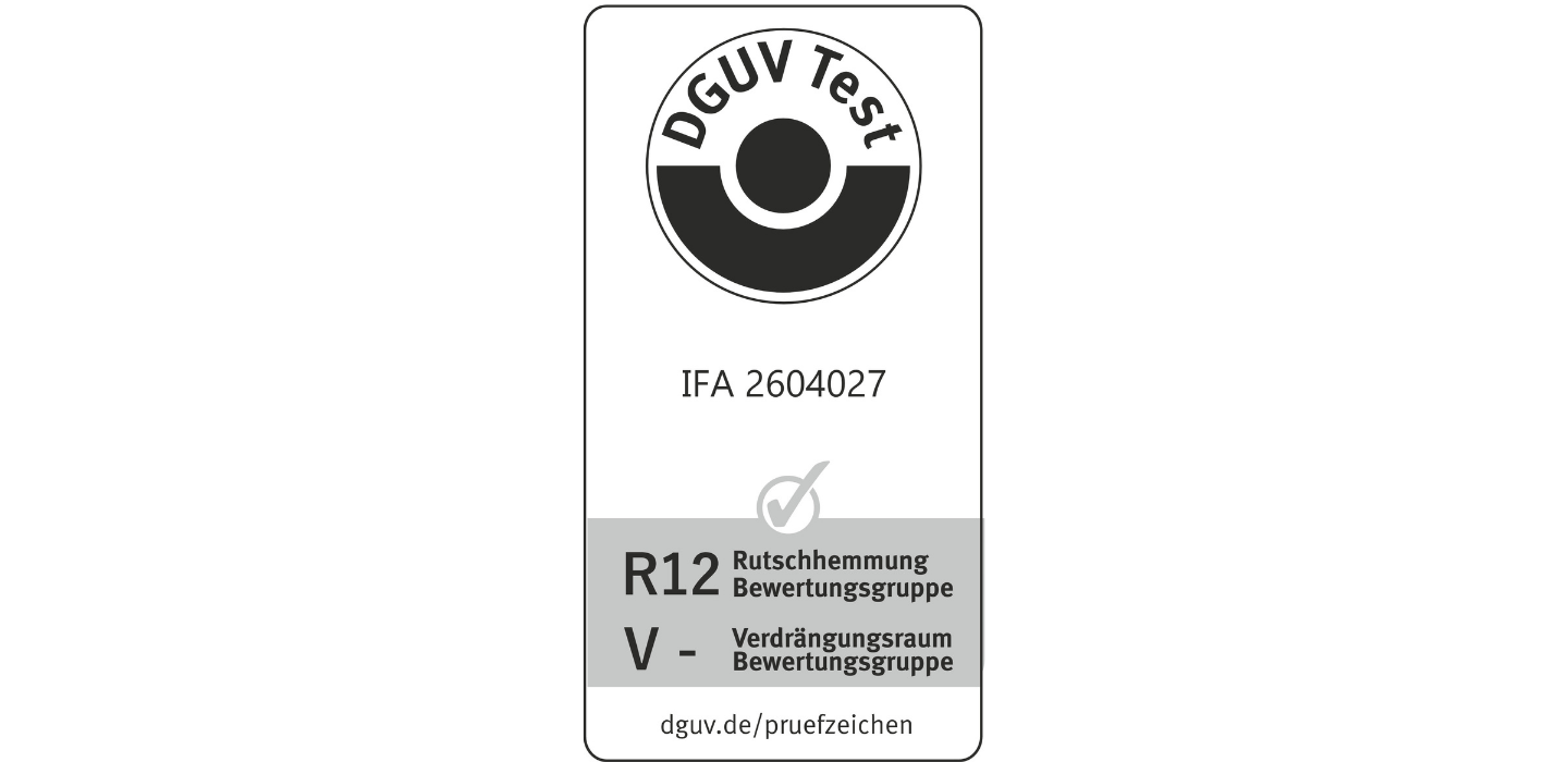 R12 Event-Tape mit sehr hoher Rutschhemmung zur Reduzierung von Unfallrisiken.