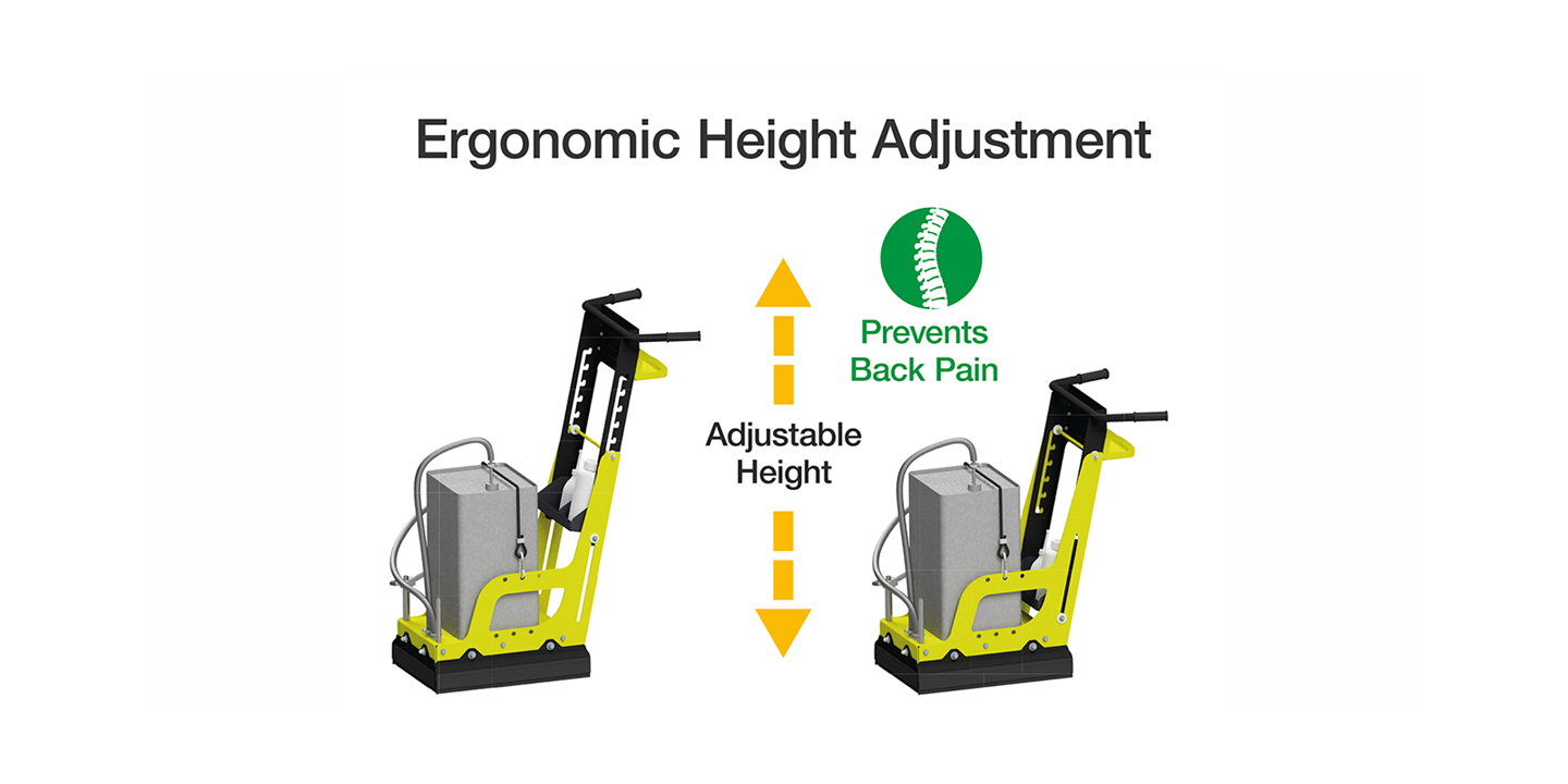 PrimerCart Primersprühgerät ergonomisch höhenverstellbar für rückenschonendes Sprühen