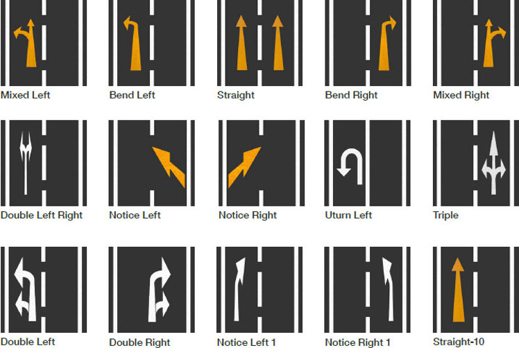Additional Road Marking Arrows